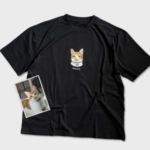 T-shirt oversize - Ton animal brodé