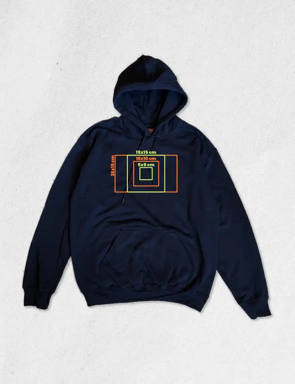 Sweat à capuche noir avec plusieurs tailles de broderie personnalisée