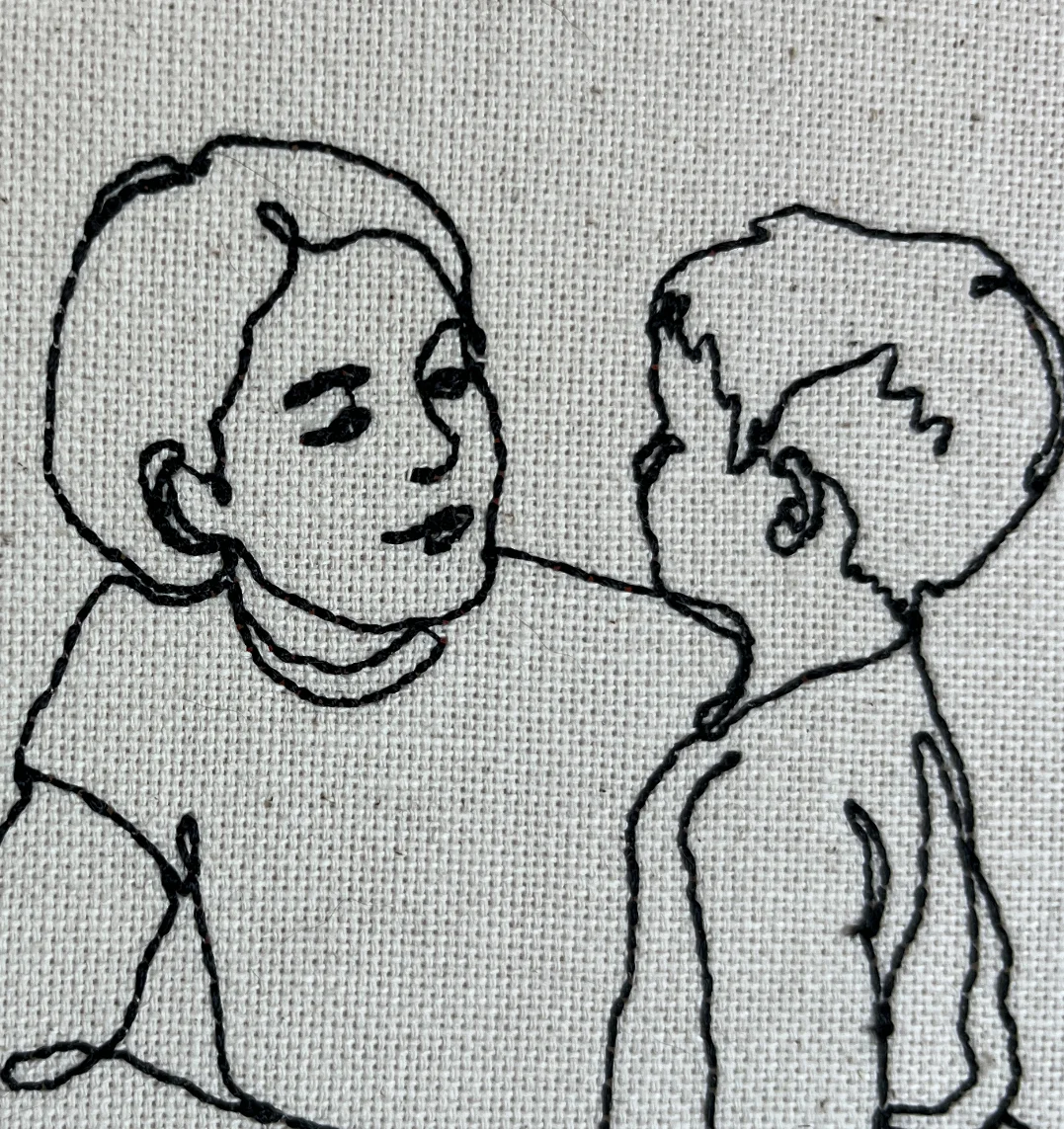 Tambour brodé - Photo one line – Image 3